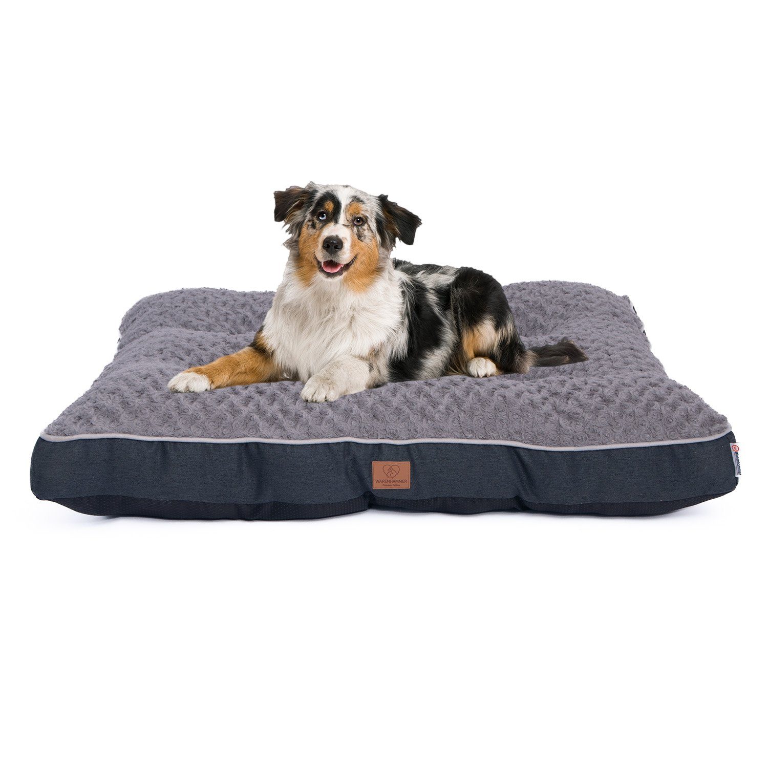 Warenhammer Tierbett Premium Hundebett, Hundesofa, Hundekissen, Flauschiger Plüsch, Flauschiger Plüsch, verschiedene Größen, Extra Halteschlaufe, Anti Rutschboden