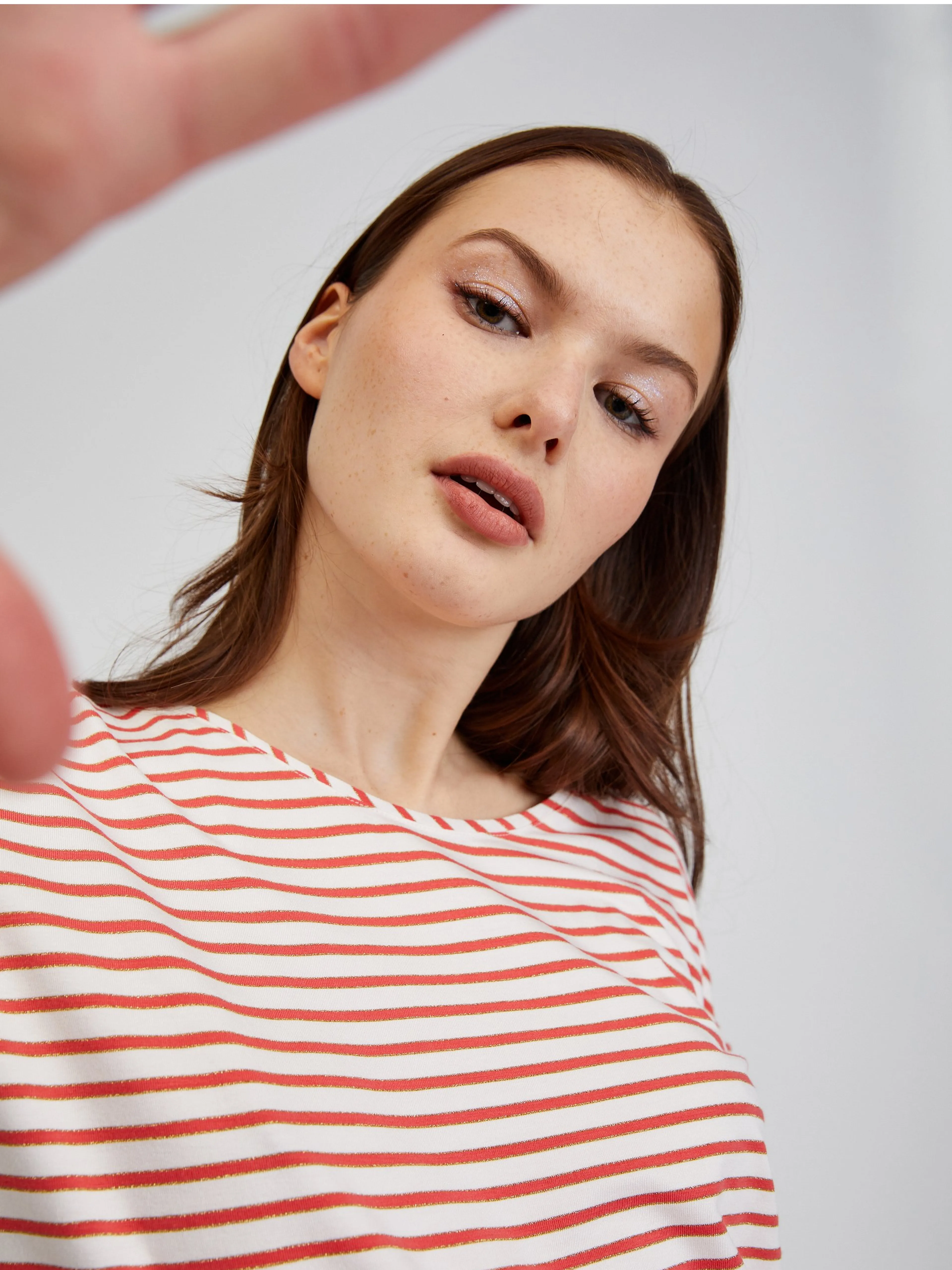Rot-weiß gestreiftes Damen T-Shirt ORSAY