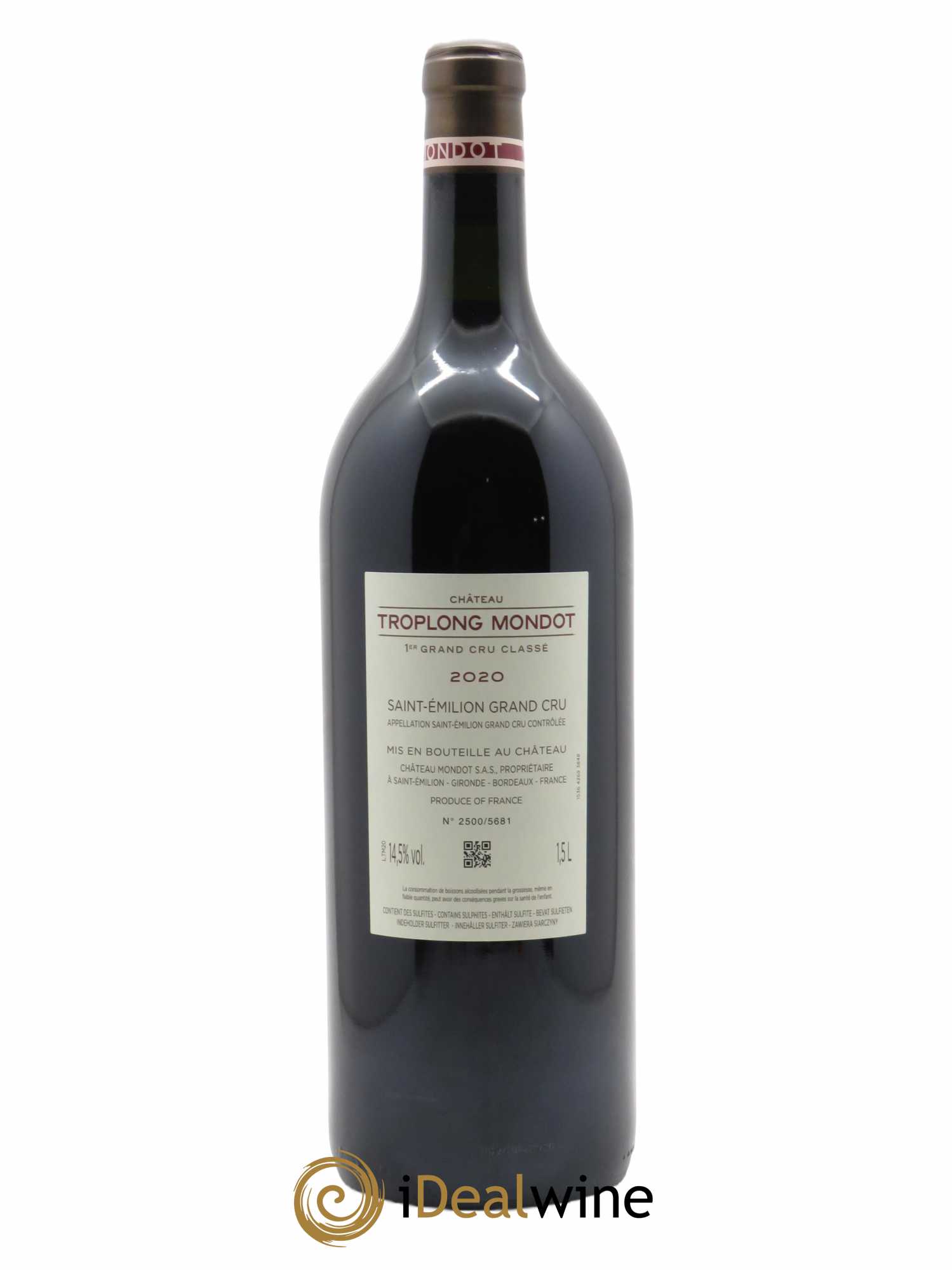 Château Troplong Mondot 1er Grand Cru Classé B (CBO à partir de 6 MG) 2020 - Lot de 1 Magnum