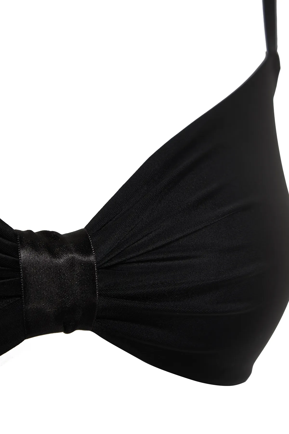 Trendyol Collection  Schwarzer Strick-BH ThmSS24SU00057 aus Polyamid ohne Überzug mit Seilträger und Seildetails