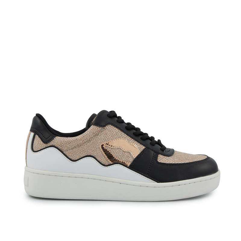 Baskets en cuir Loulou party or rose