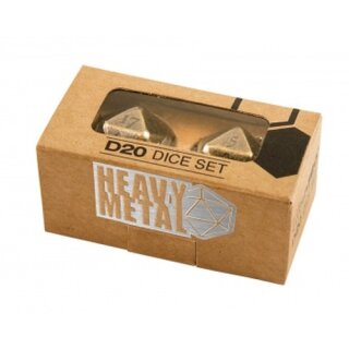 UP - Dice - Heavy Metal D20 Dice Set Antique Bronze