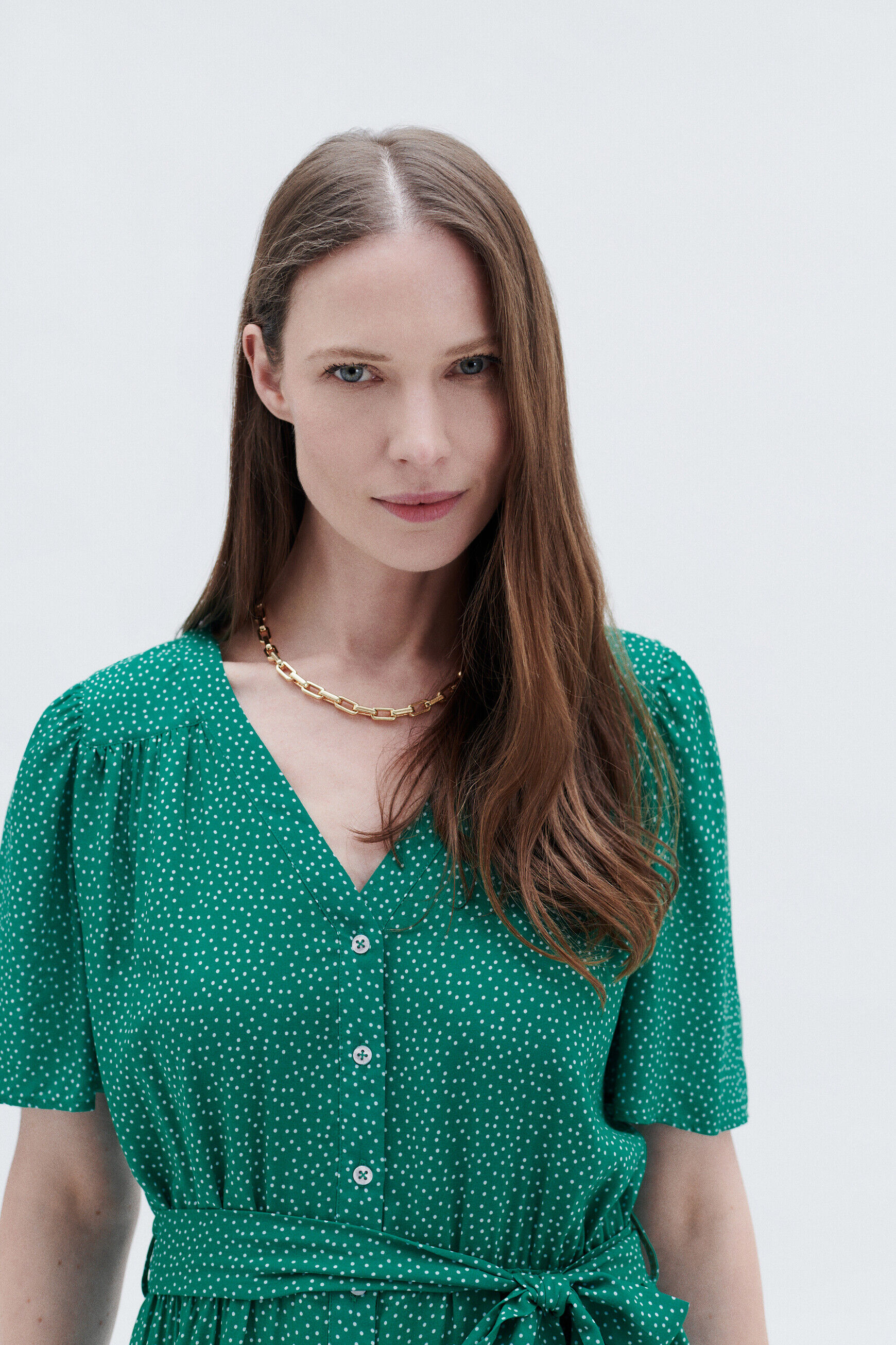 Robe moura1 vert menthe femme