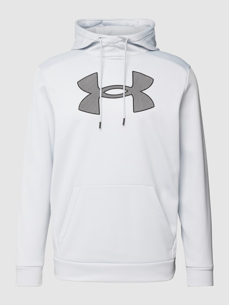 Hoodie mit Logo-Print Modell 'UA Armour Fleece Big Logo' in hellgrau