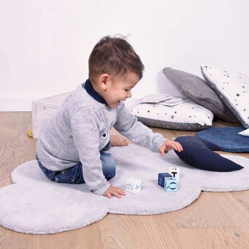 Tapis nuage gris clair Lilipinso and Co