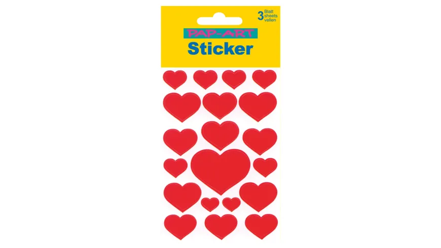 PAP-ART Sticker Herzen rot