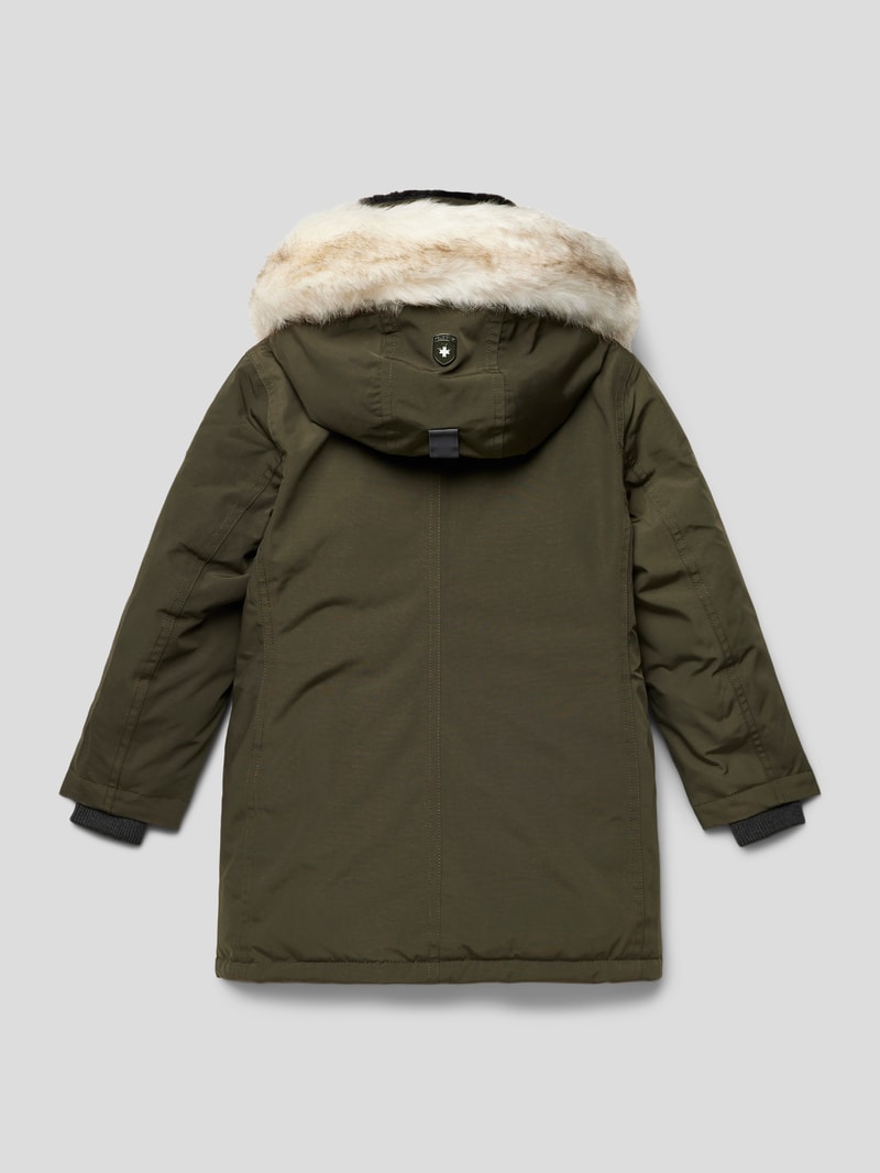 Funktionsjacke mit Label-Detail Modell 'Enterprise' in olivgrün