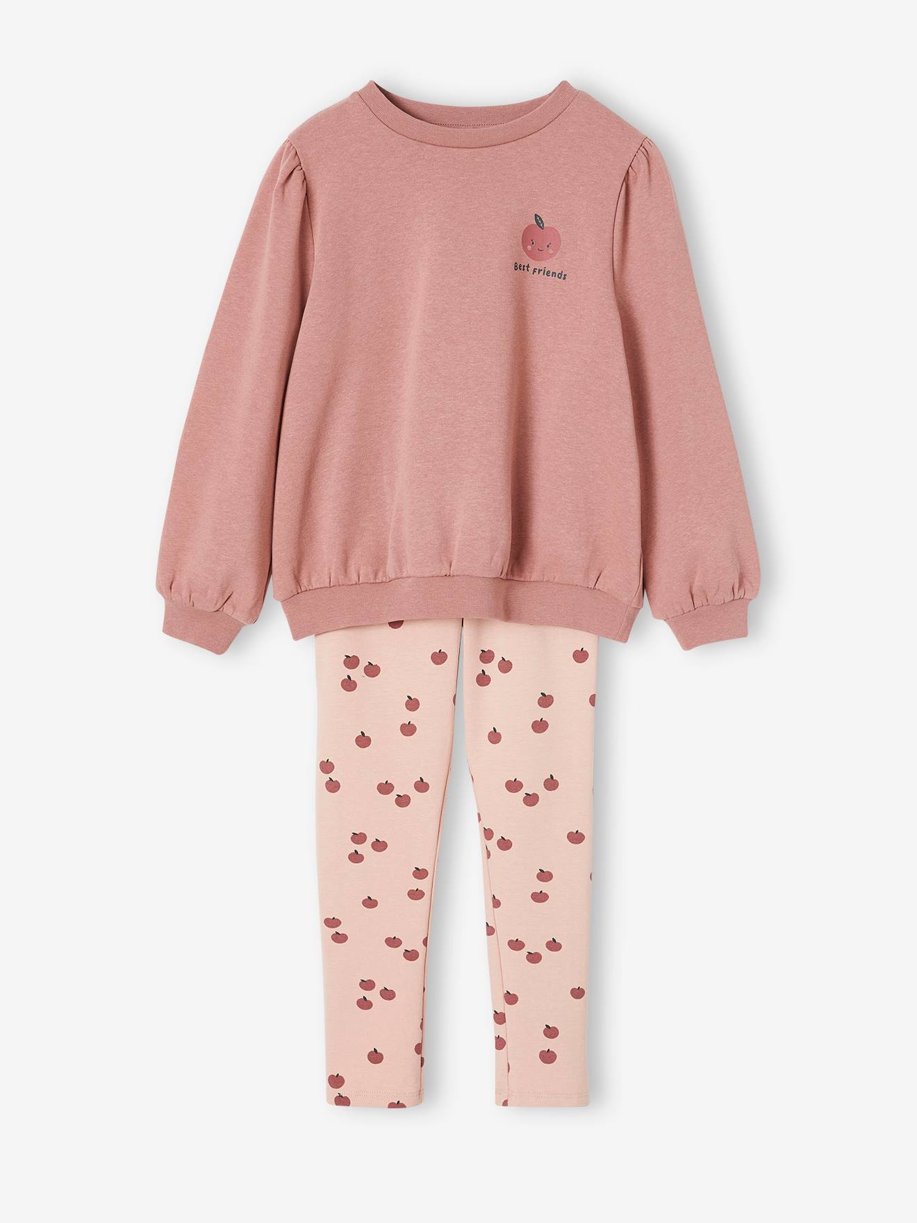 Ensemble sweat + legging imprimé fille marine