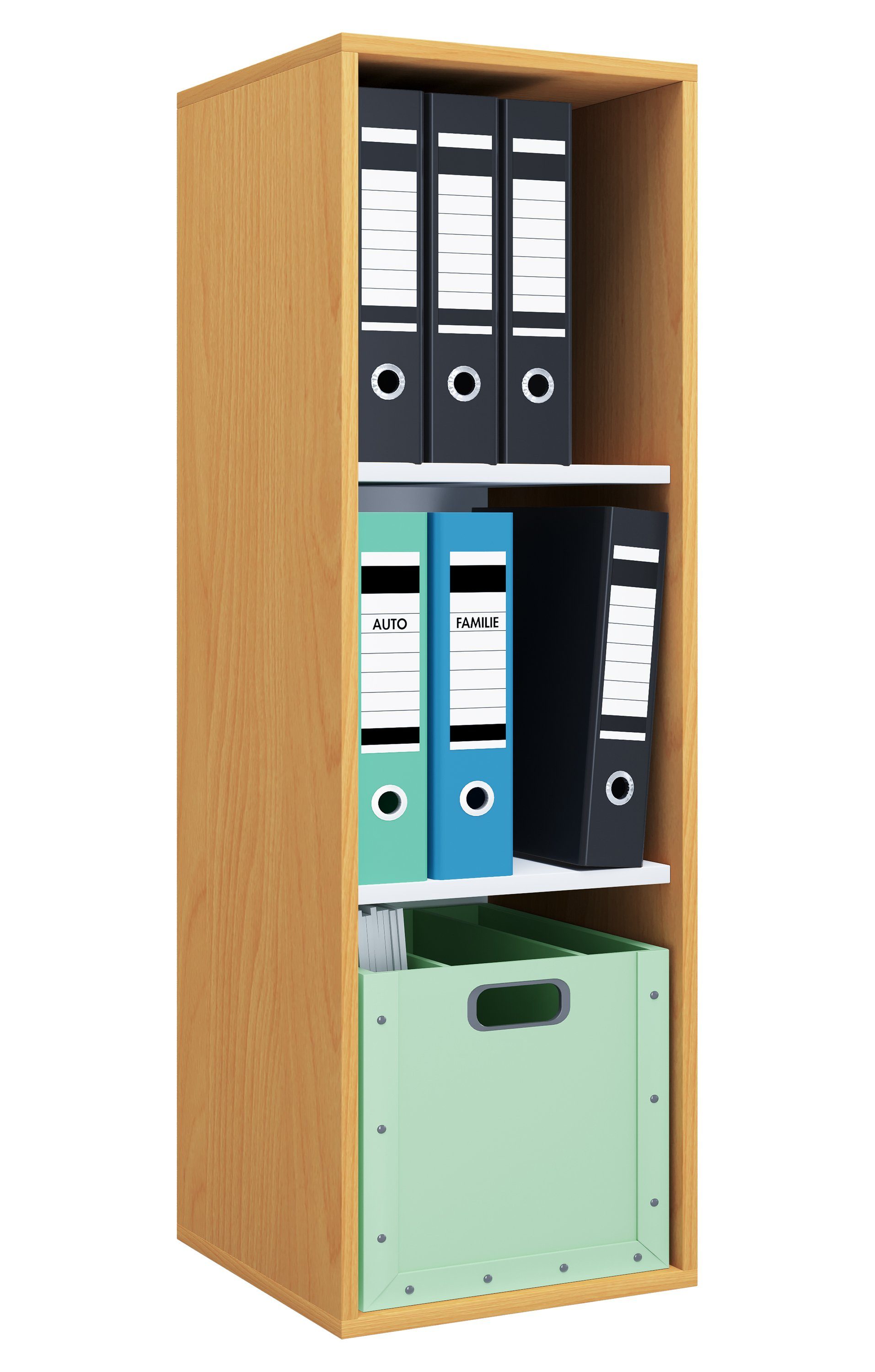VCM Aktenregal Holz Büro Regal Bücher Ordner Aktenregal Lona l 3f, 1-tlg.