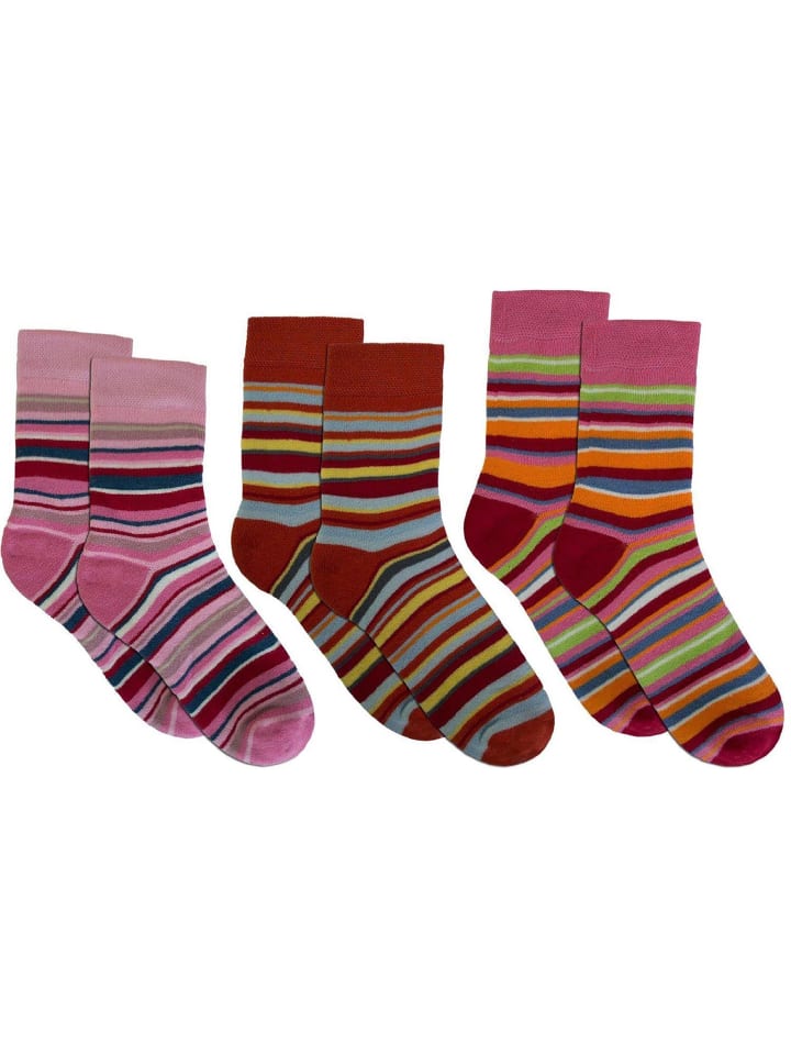 normani 3 Paar Kinder-Ringel-Thermosocken in Mädchen/Ringel günstig kaufen