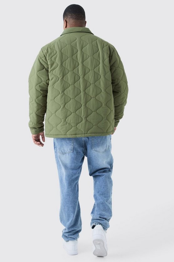 Plus gesteppte Jacke mit Kragen