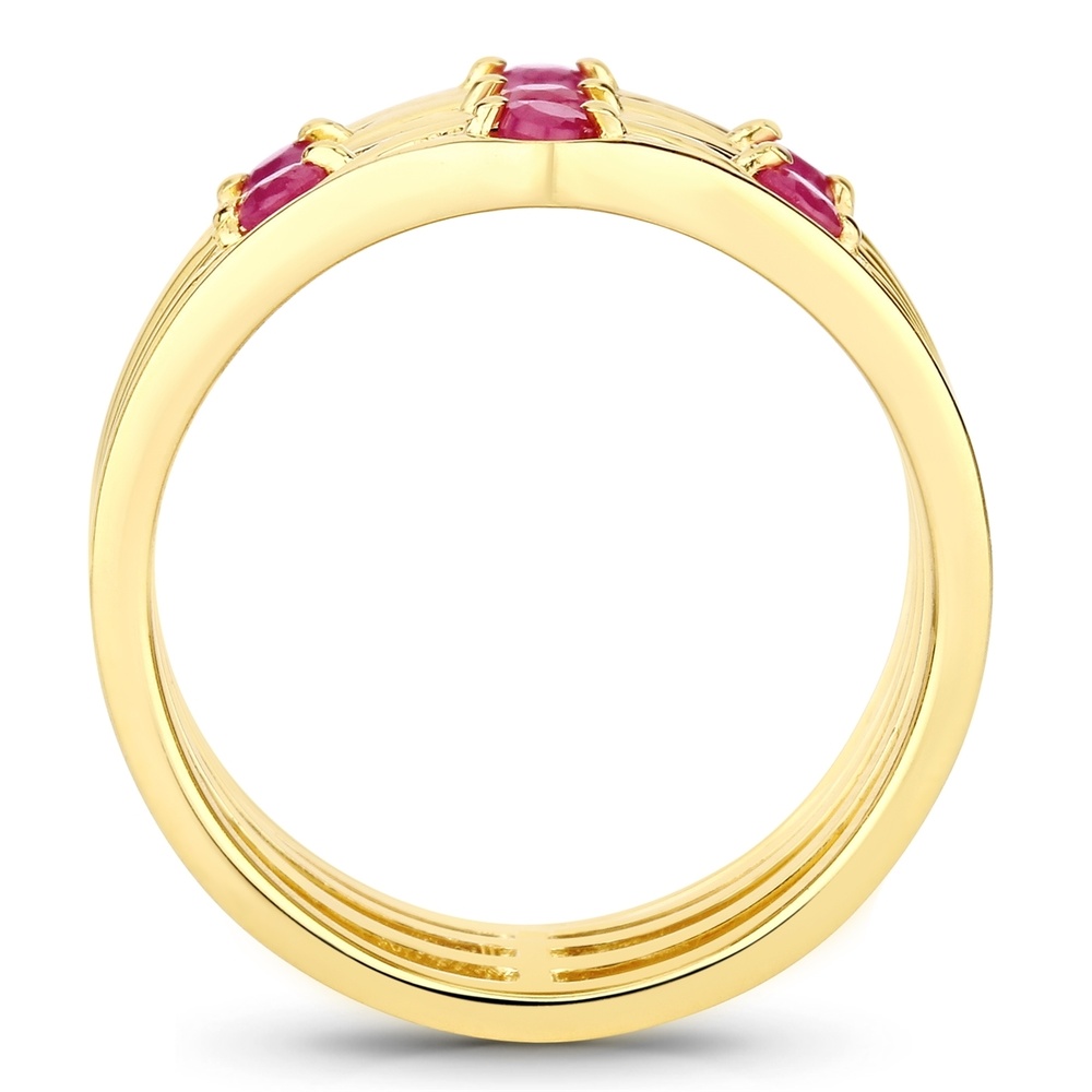 Rafaela Donata Bague Argent sterling Rubis en Or jaune Bague