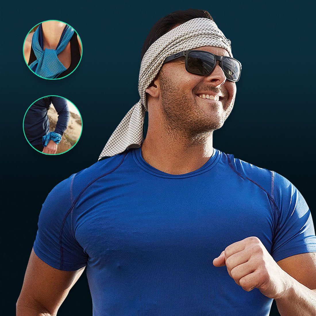 CFYDW Sporthandtuch Kühlende Sporthandtücher, schnell trocknende Handtücher für Fitness.