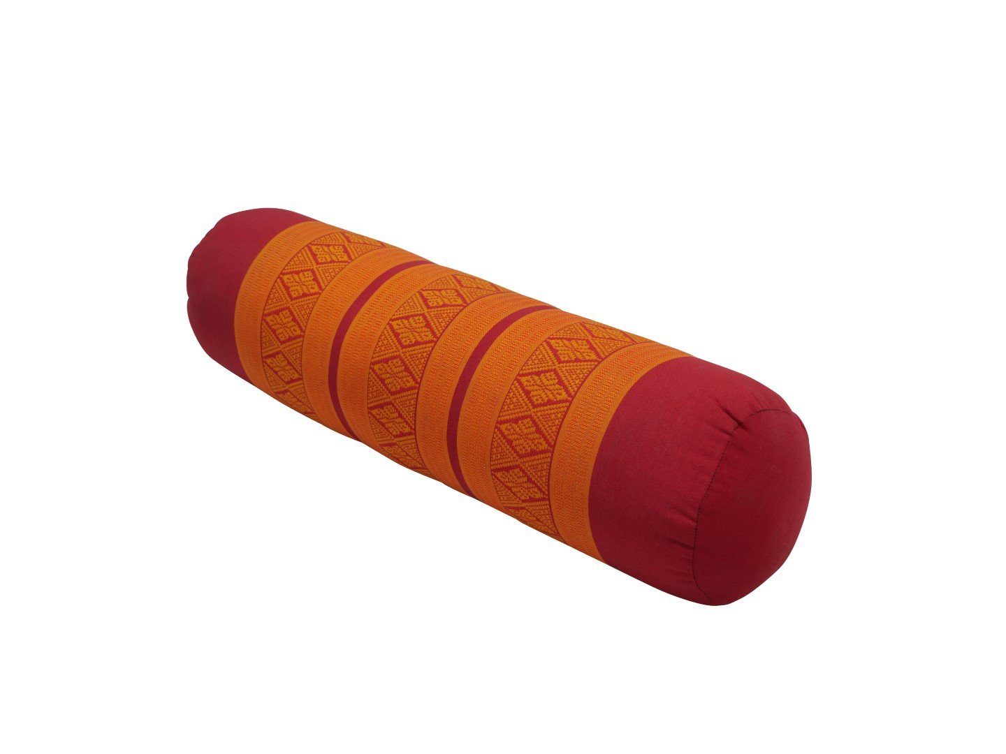 my Hamam Yogakissen Pilatesrolle Nackenstütze Yogakissen rot-orange, angenehm unterstützend, hilfreich für Yoga, Pilates, Thaimassage