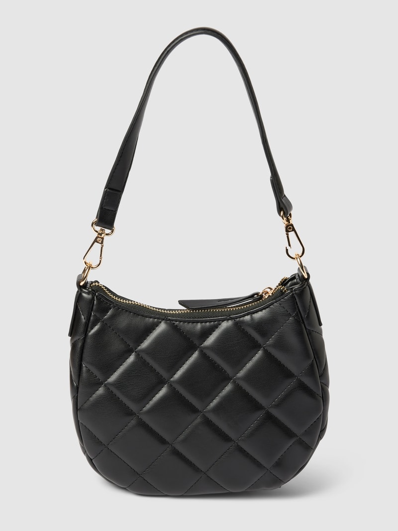 Umhängetasche mit Label-Detail Modell 'OCARINA' in schwarz