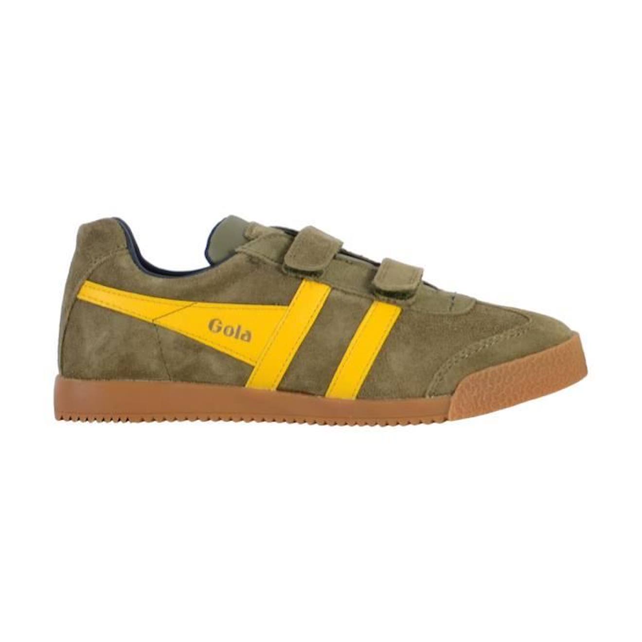 Basket Cuir Enfant Gola Barrier Strap vert
