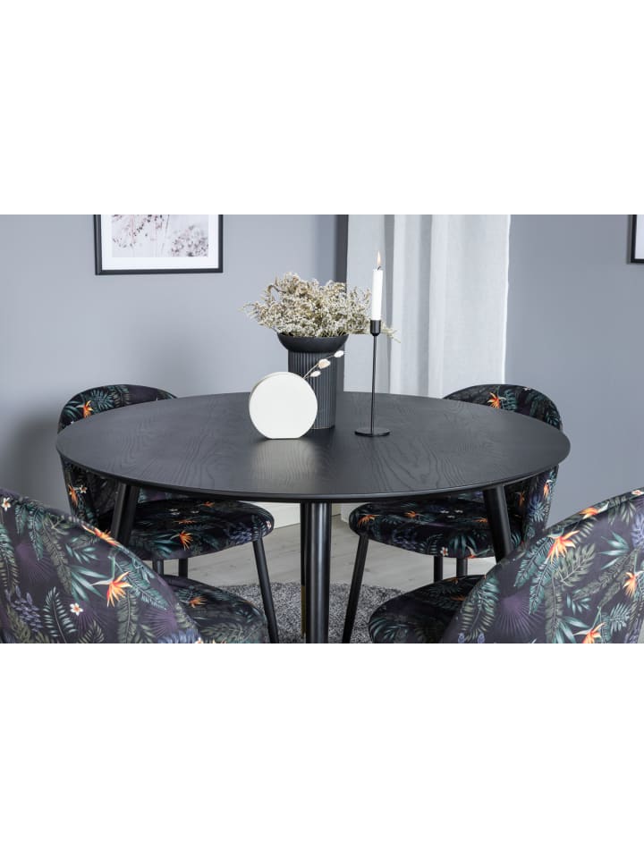 ebuy24 Essgruppe Dipp 1 (5-teilig) Schwarz 115 x 115 cm günstig kaufen onesize