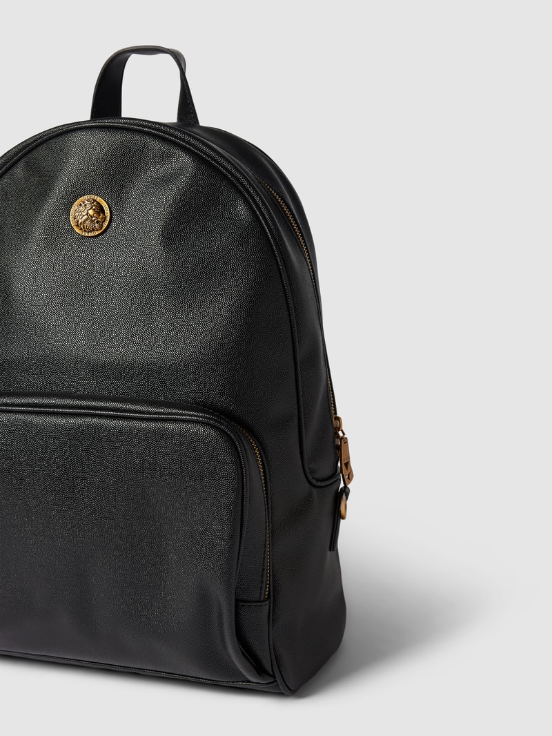 Rucksack mit Label-Applikation Modell 'KING' in schwarz