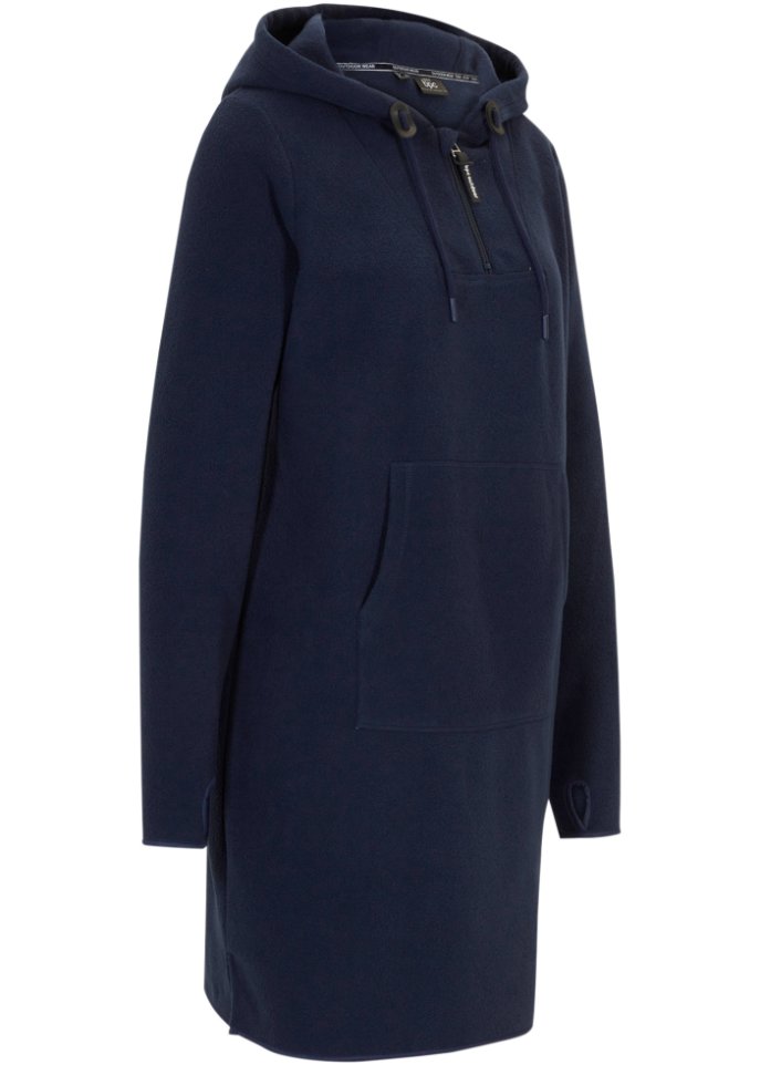 Fleece-Kleid mit Känguru-Tasche