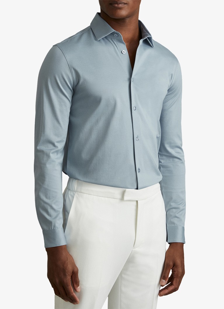 Reiss mercerizált, karcsúsított jersey ing