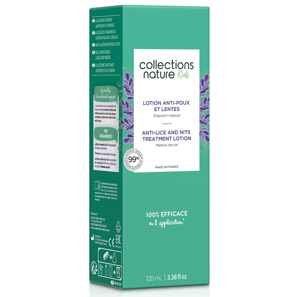 Collections Nature Lotion Anti-Poux et Lentes Idéal pour les enfants à partir de 3 ans.