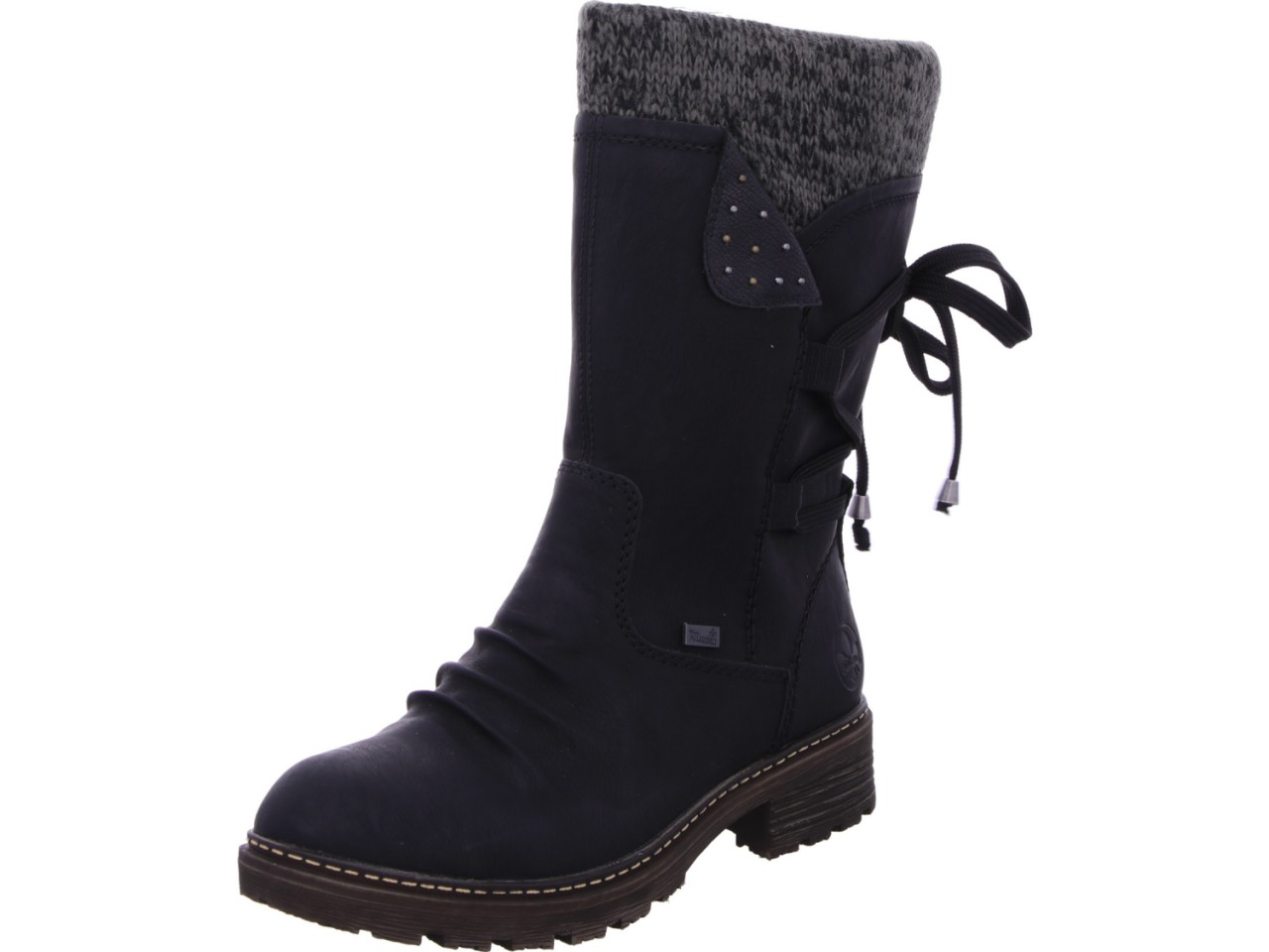 RIEKER Schnür-Stiefeletten schwarz