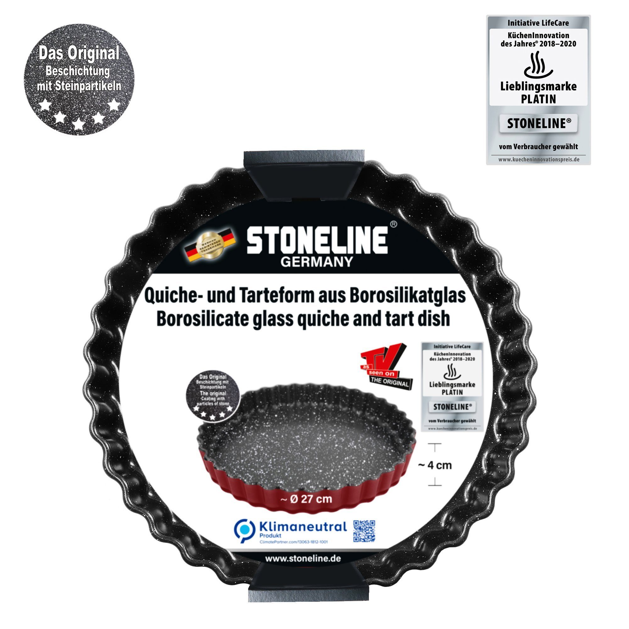STONELINE Auflaufform, (1-St), KLIMANEUTRAL, mit echten Steinpartikeln, Designed in Germany