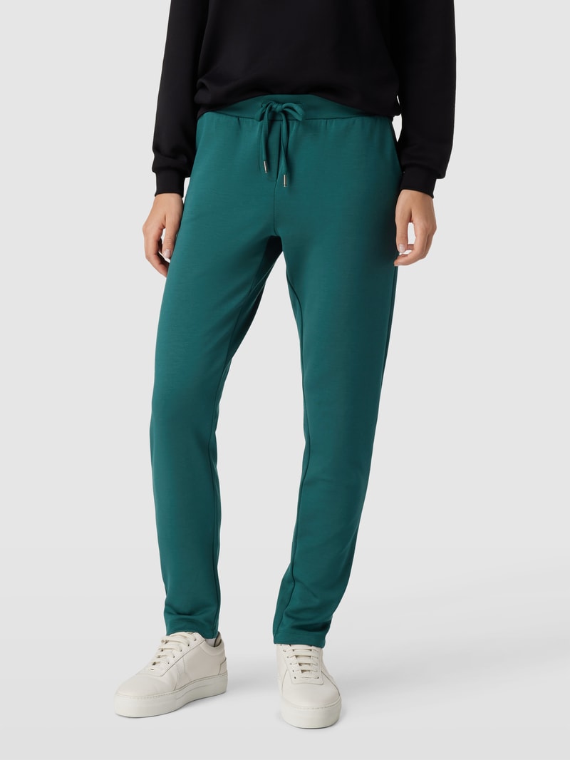 Sweatpants mit elastischem Bund Modell 'BANU' in smaragdgrün