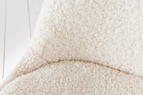 riess-ambiente Stuhl SCANDINAVIA MEISTERSTÜCK creme / schwarz (Einzelartikel, 1 St), Esszimmer · Bouclé · Metall · Modern Design
