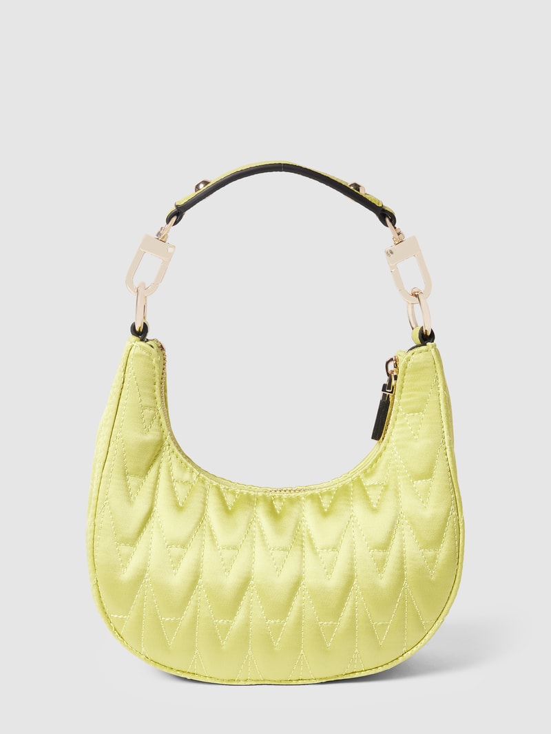 Hobo Bag mit Label-Applikation Modell 'GOLDEN ROCK' in hellgrün