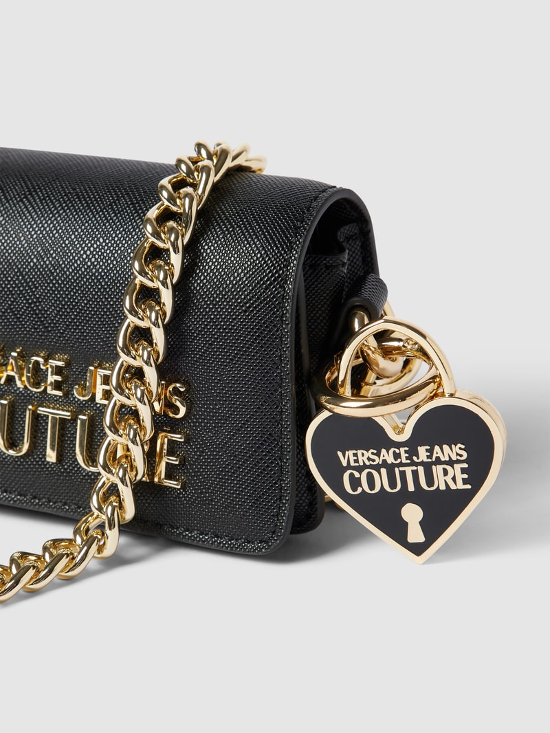 Clutch mit Label-Details in schwarz
