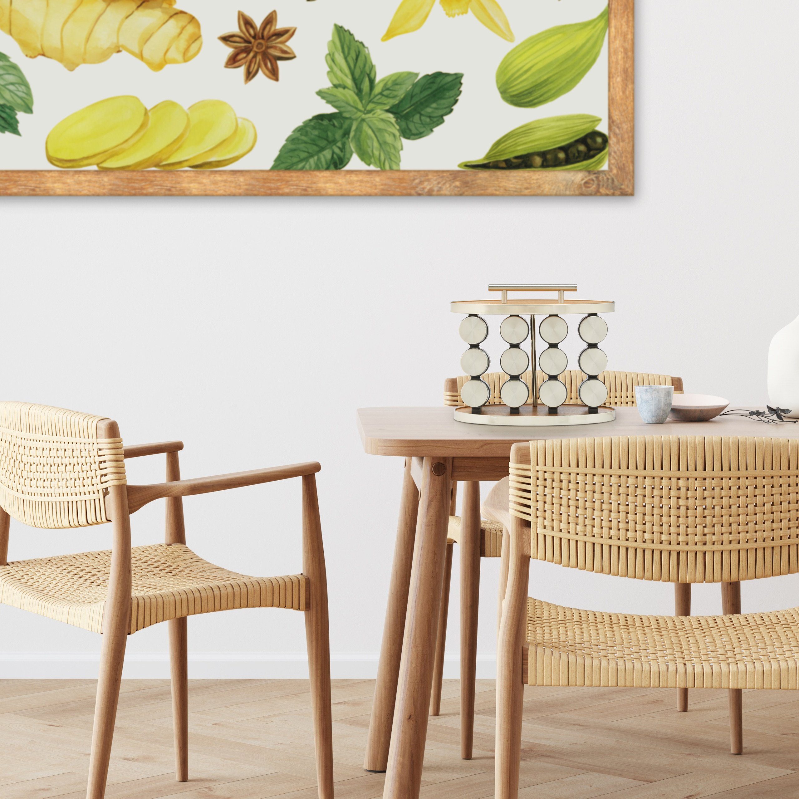 relaxdays Gewürzregal Gewürzregal mit 12 Gewürzgläsern