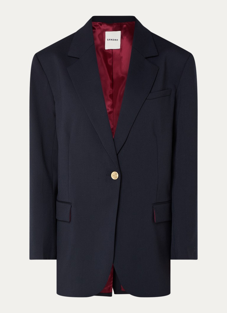 Sandro  Blazer in wolblend met klepzakken