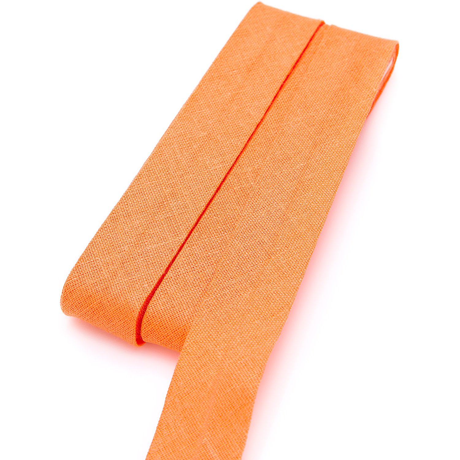 buttinette Baumwoll-Schrägband, hellorange, Breite: 2 cm, Länge: 5 m