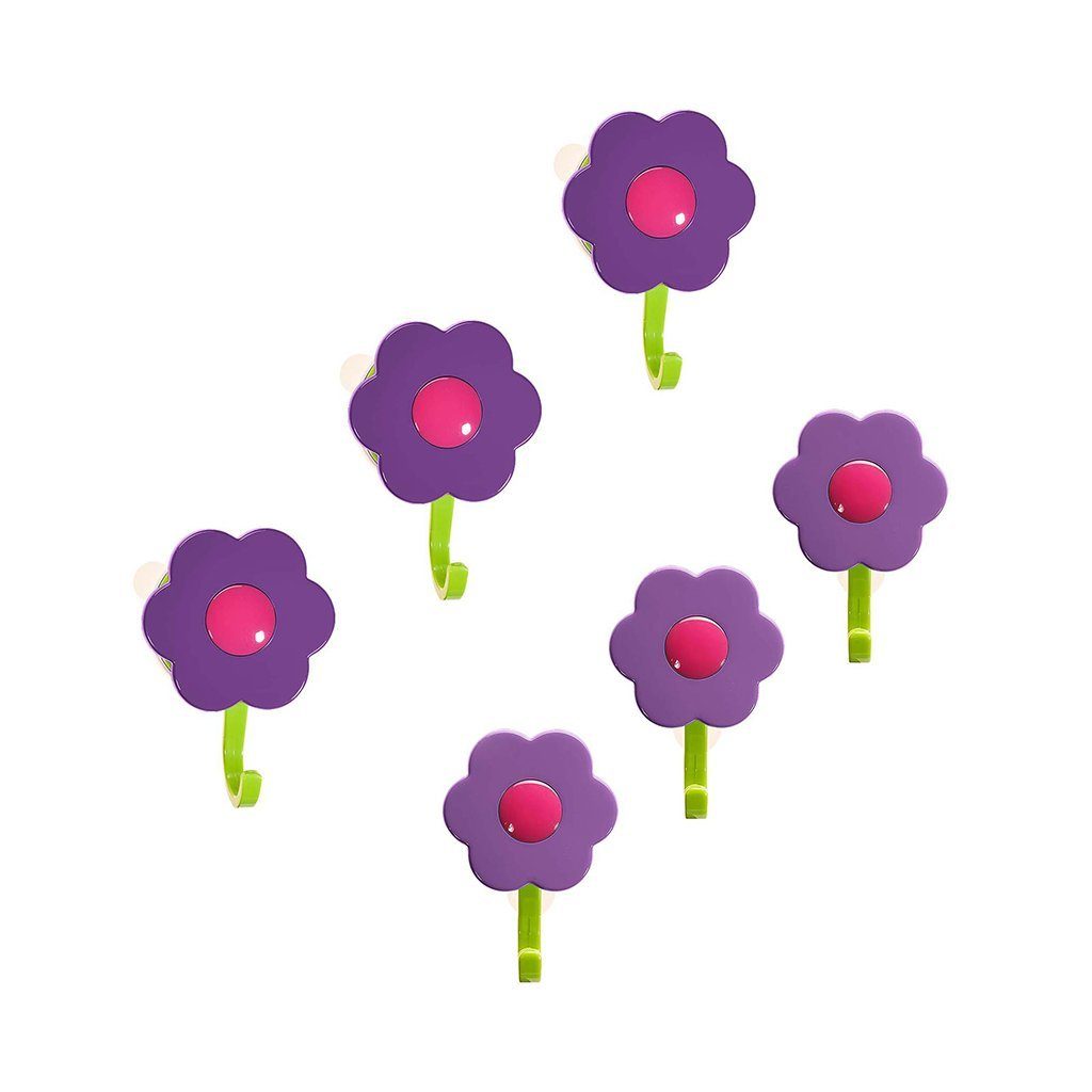 Kochblume Wandhaken Blumenhaken, (Spar-Set, 6-St), Tragkraft bis zu 8 kg