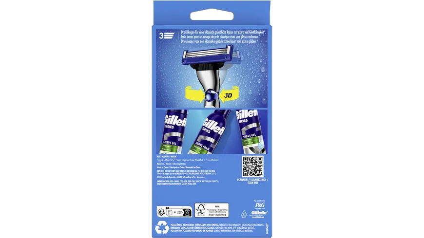 Gillette MACH3 Rasierer Turbo 3D