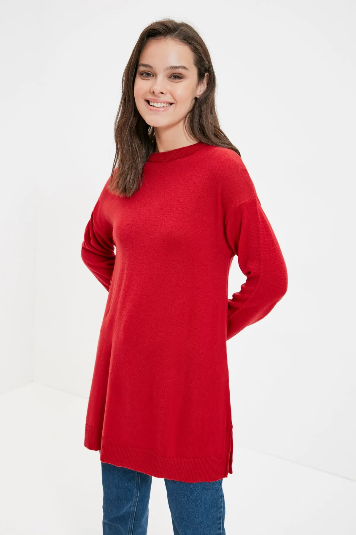 Trendyol Modest  Roter Strickpullover TCTAW22AK0010