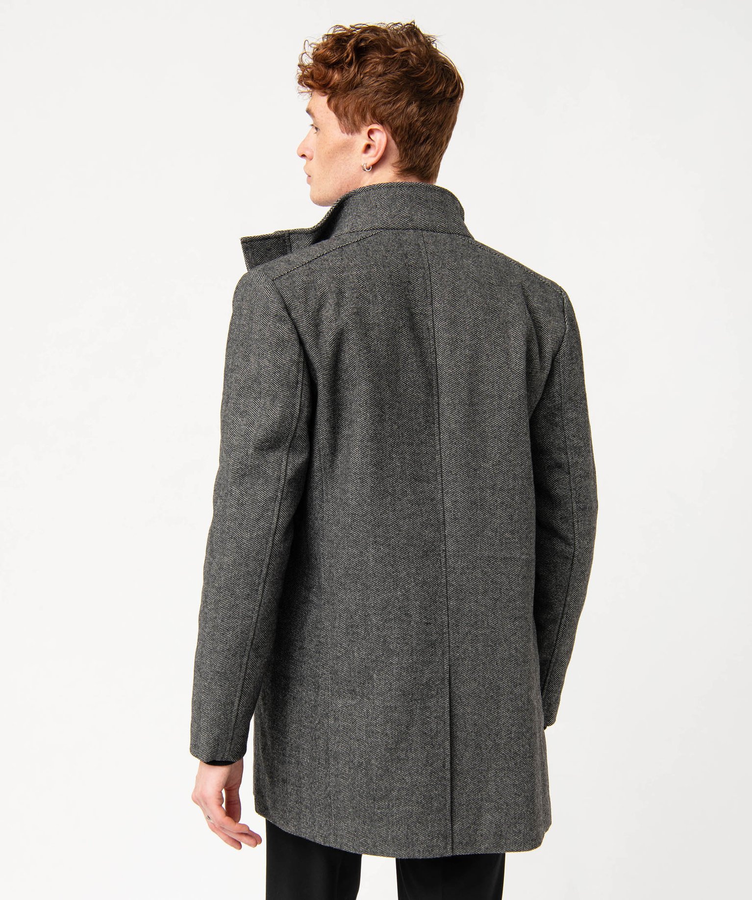 Manteau homme court avec col intérieur amovible noir | GEMO