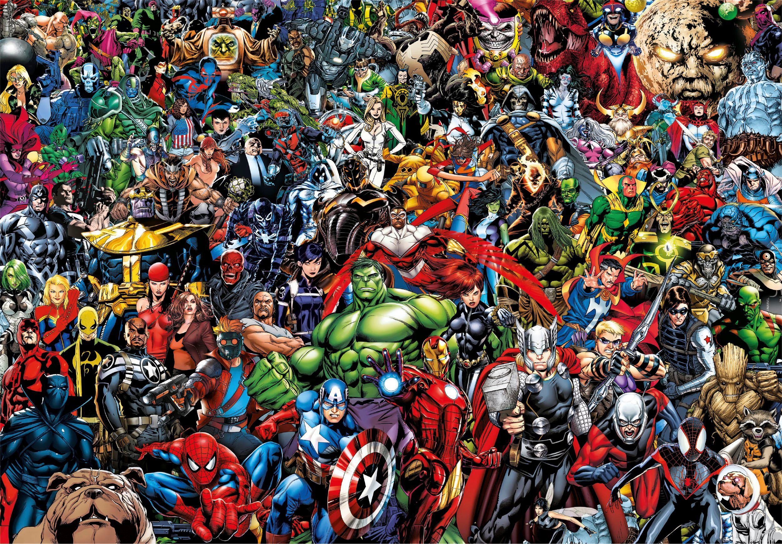 Clementoni® Puzzle Impossible, Marvel Universe Compact, mit neuer Compact Box, 1000 Puzzleteile, Made in Europe; FSC® - schützt Wald - weltweit