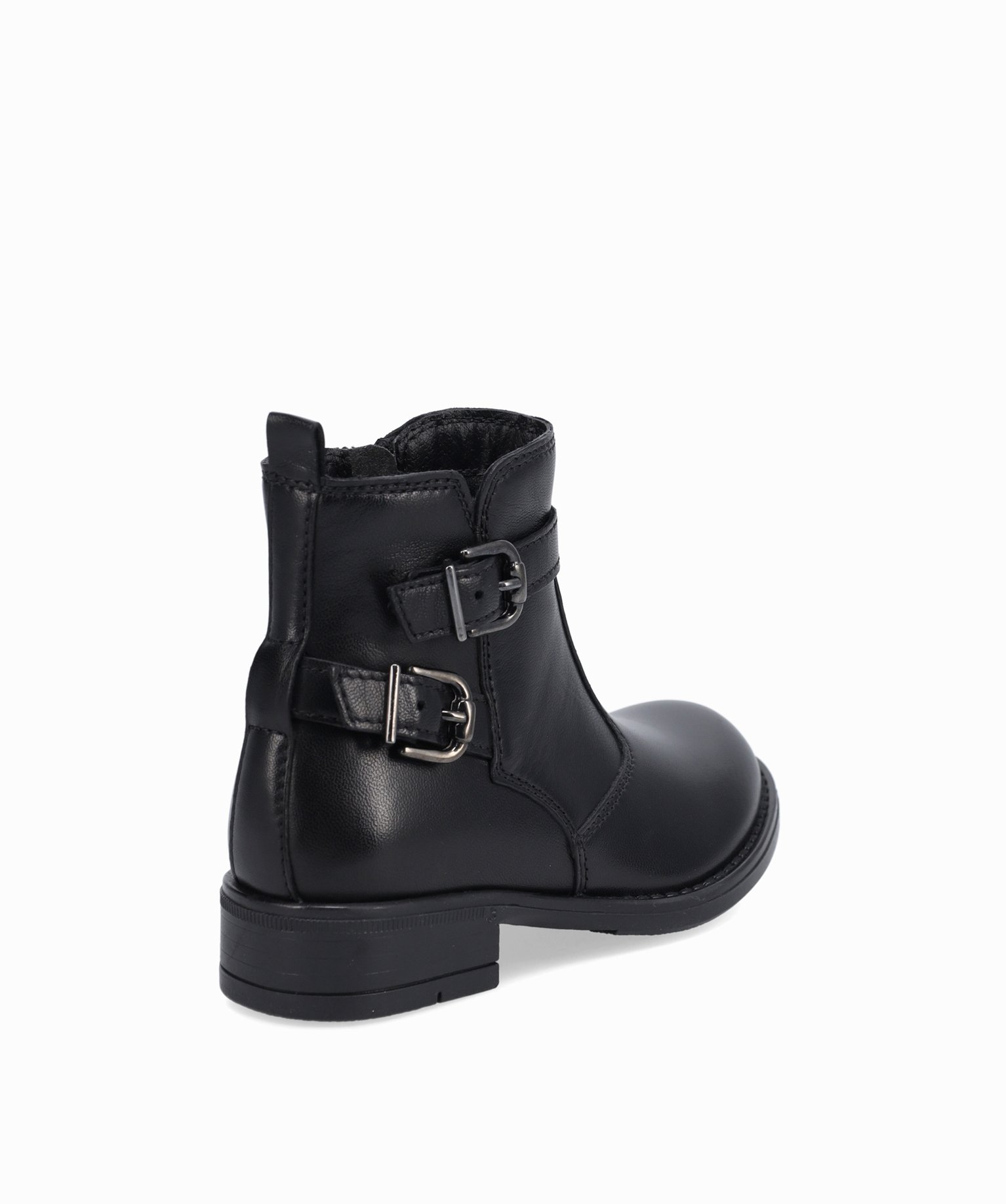 Boots fille unies style cavalière dessus cuir - Tanéo noir | GEMO