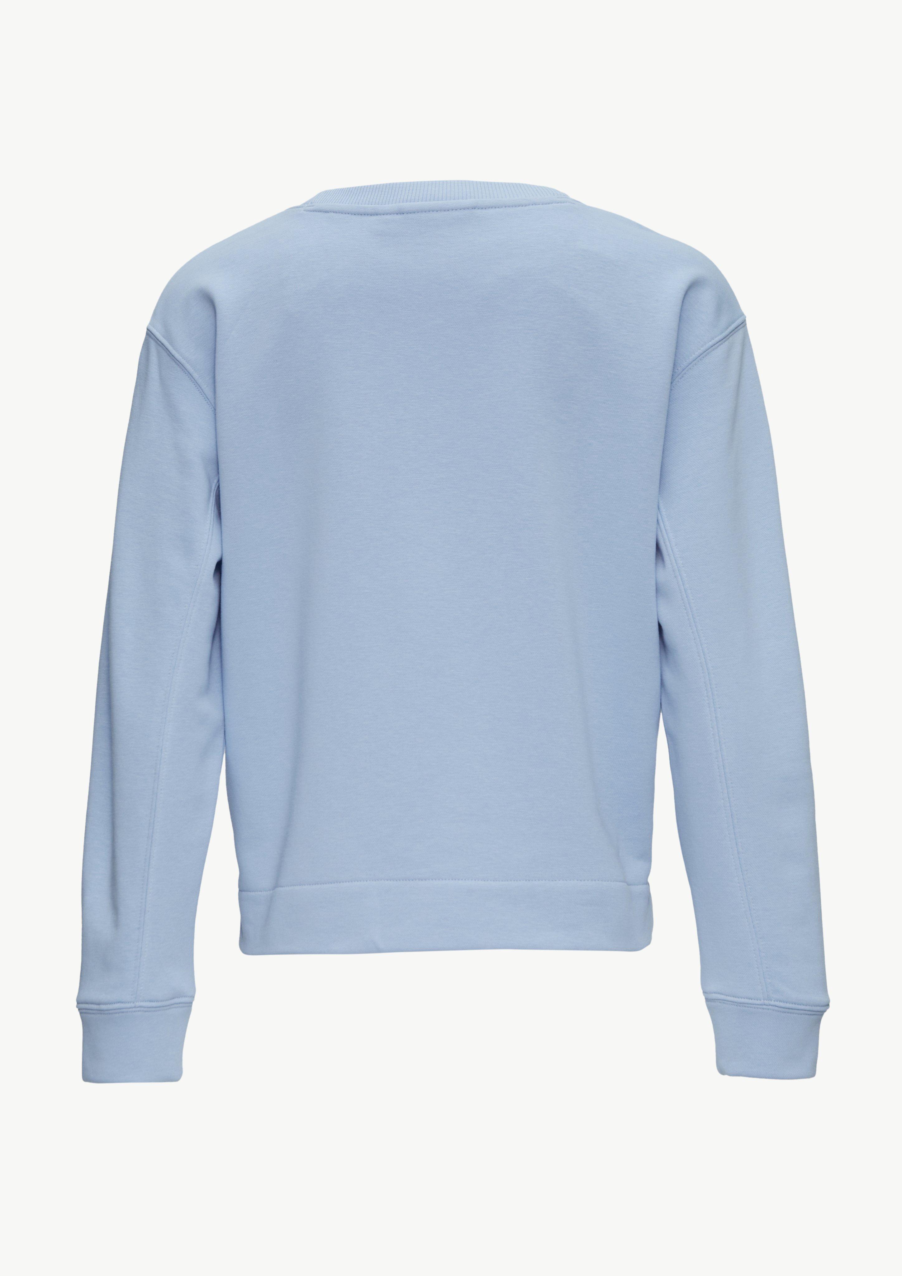 Sweatshirt aus Baumwollmix - hellblau