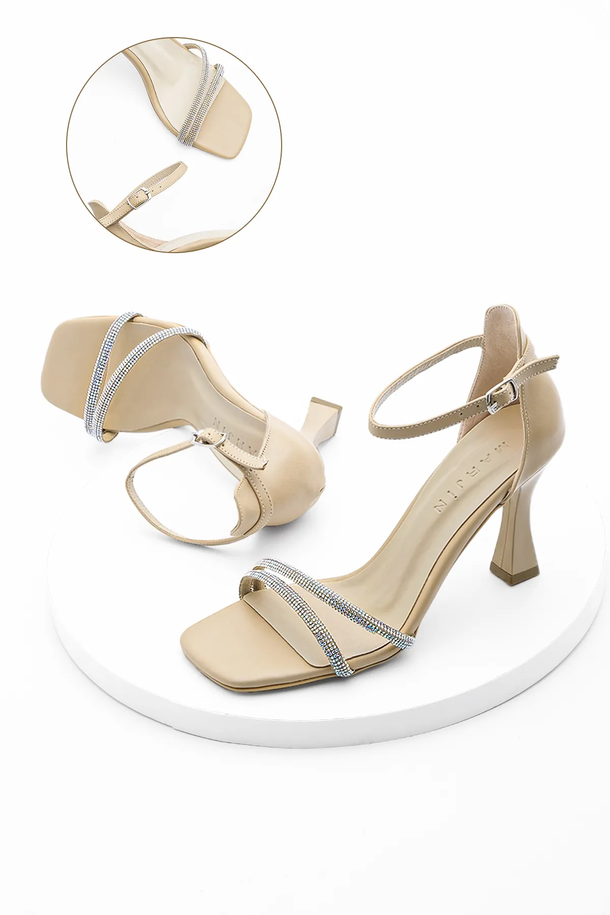 Marjin  Abendschuh - Beige - Pfennigabsatz/Stiletto