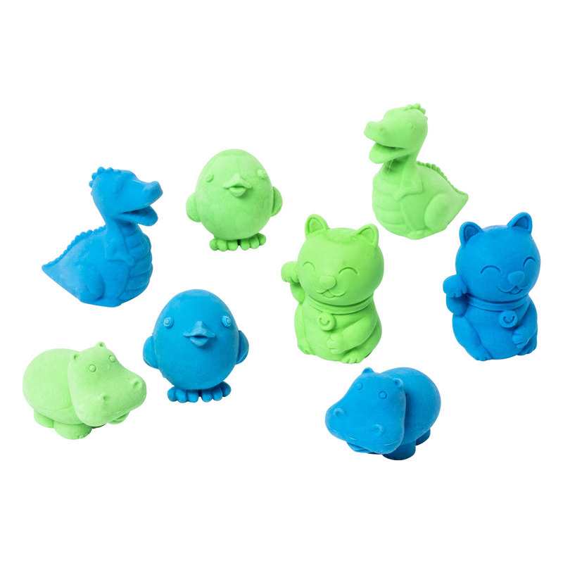 8 gommes animaux Oxybul