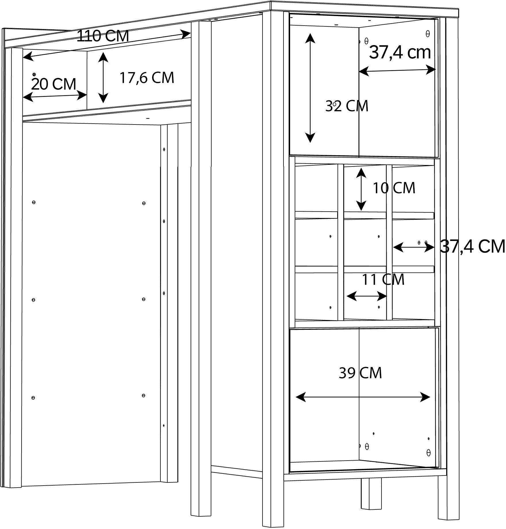 FORTE Barschrank Breite ca. 151,5 cm