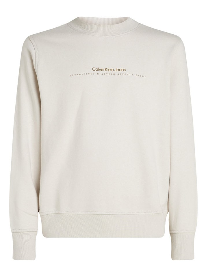 CALVIN KLEIN JEANS Sweatshirt in Creme günstig kaufen