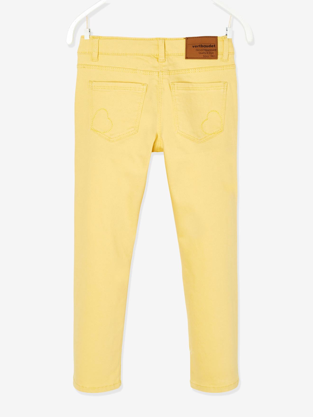 Pantalon slim fille Morphologik tour de hanches LARGE vert