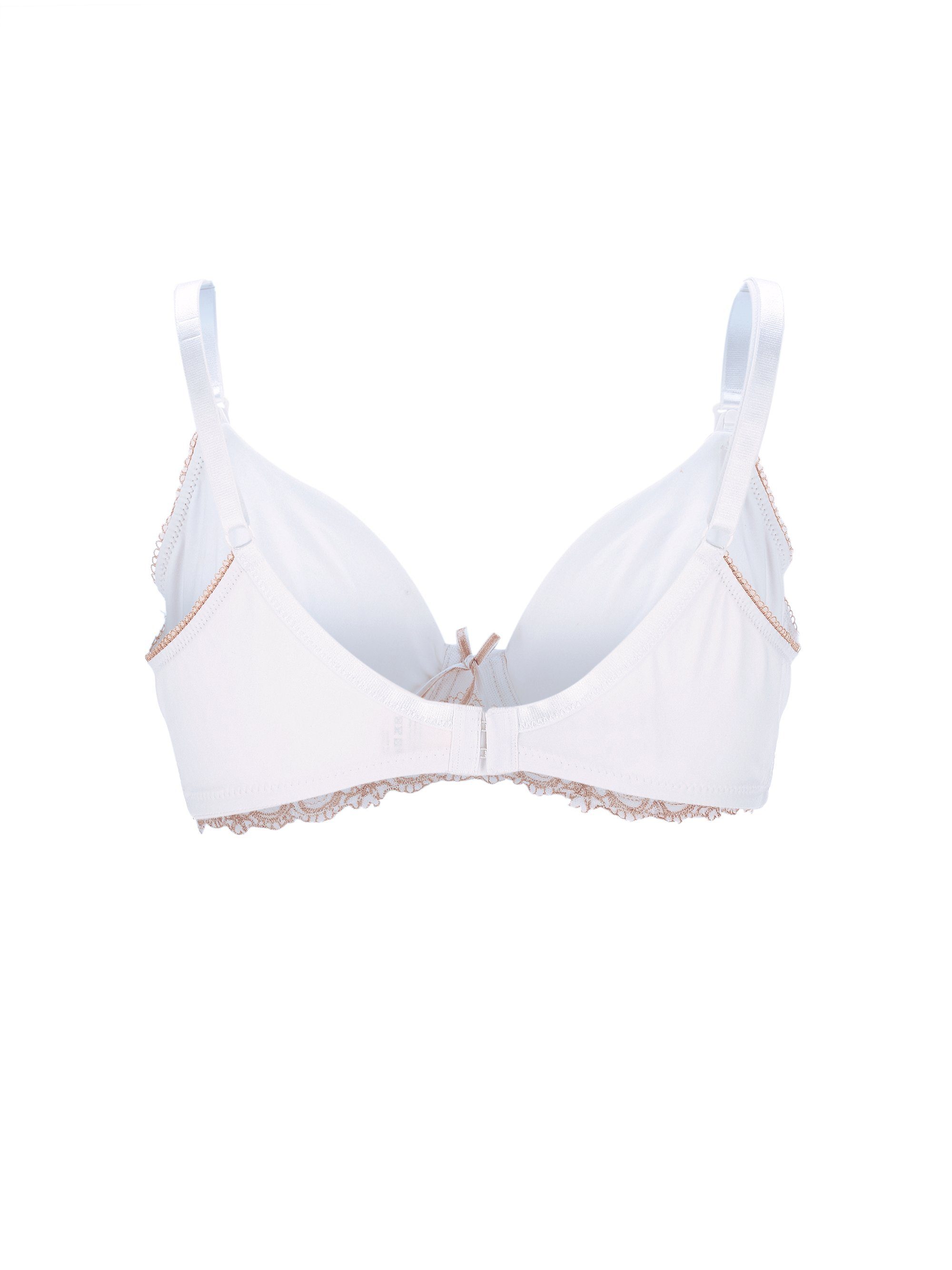 petit amour Still-BH EDITH weiße Stillunterwäsche mit Bügel C/D/E Cup (3-tlg) nahtlose Stillunterwäsche mit speziellen Flexibügeln, Material aus weicher Mikroqualität mit schöner Stickerei mit herausnehm- & waschbaren Stilleinlagen