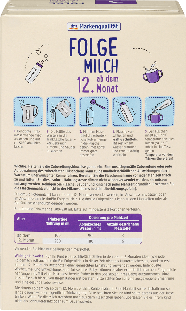 Folgemilch 3 ab dem 12.Monat, 500 g