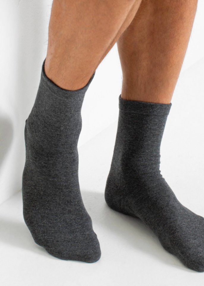 Socken mit druckfreiem Bündchen (4er Pack) mit Bio Baumwolle