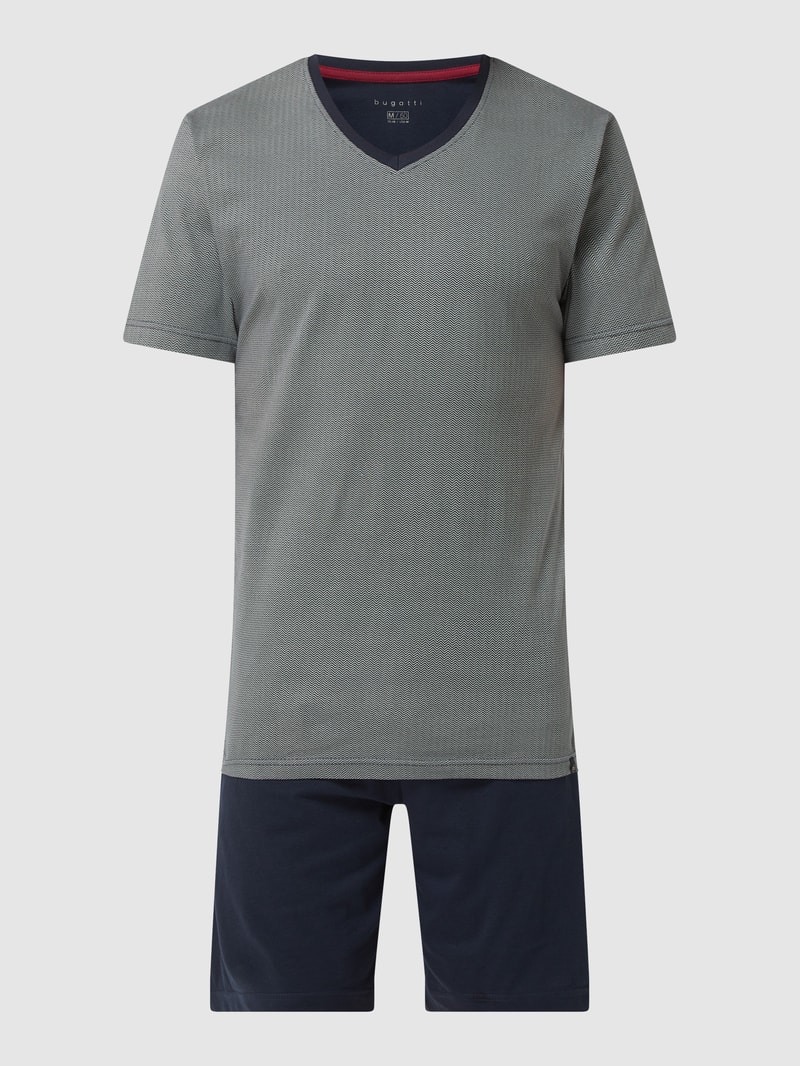Pyjama aus Baumwolle in blau